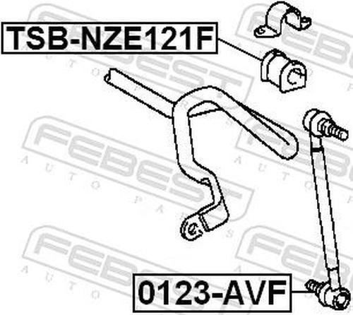 FEBEST втулка стабилизатора FEBEST TSB-NZE121F