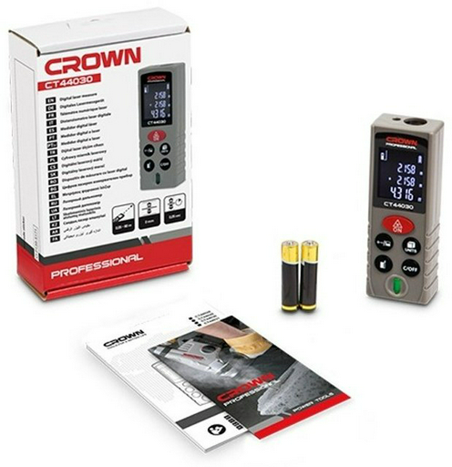 Лазерный дальномер CROWN CT44030, дальность до 80 м