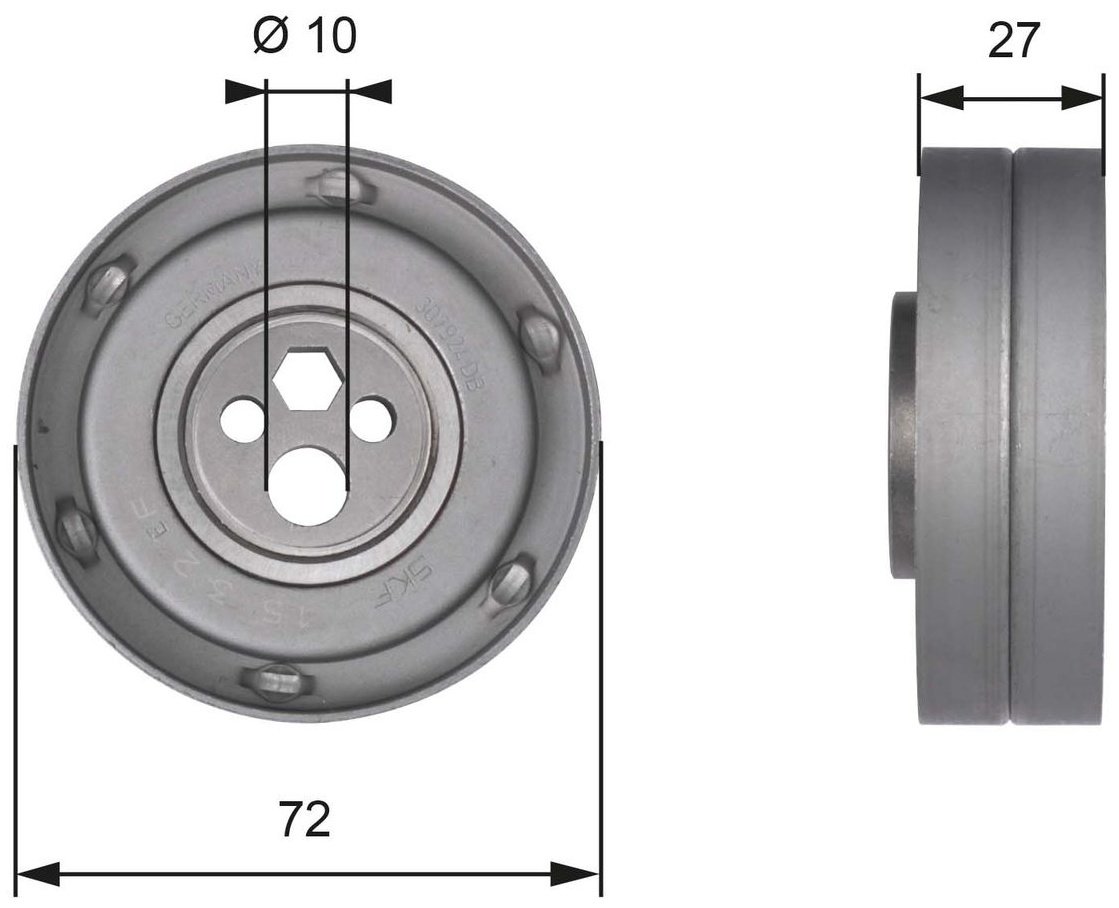 Gates ролик натяжной T41216 купить,NaN