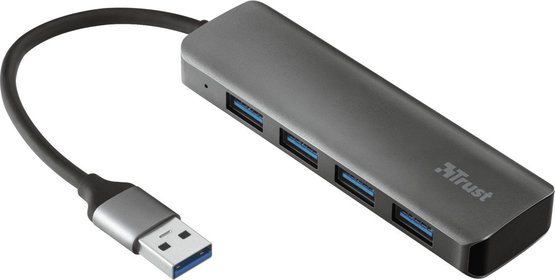 USB Hub Trust Halyx черный купить,NaN