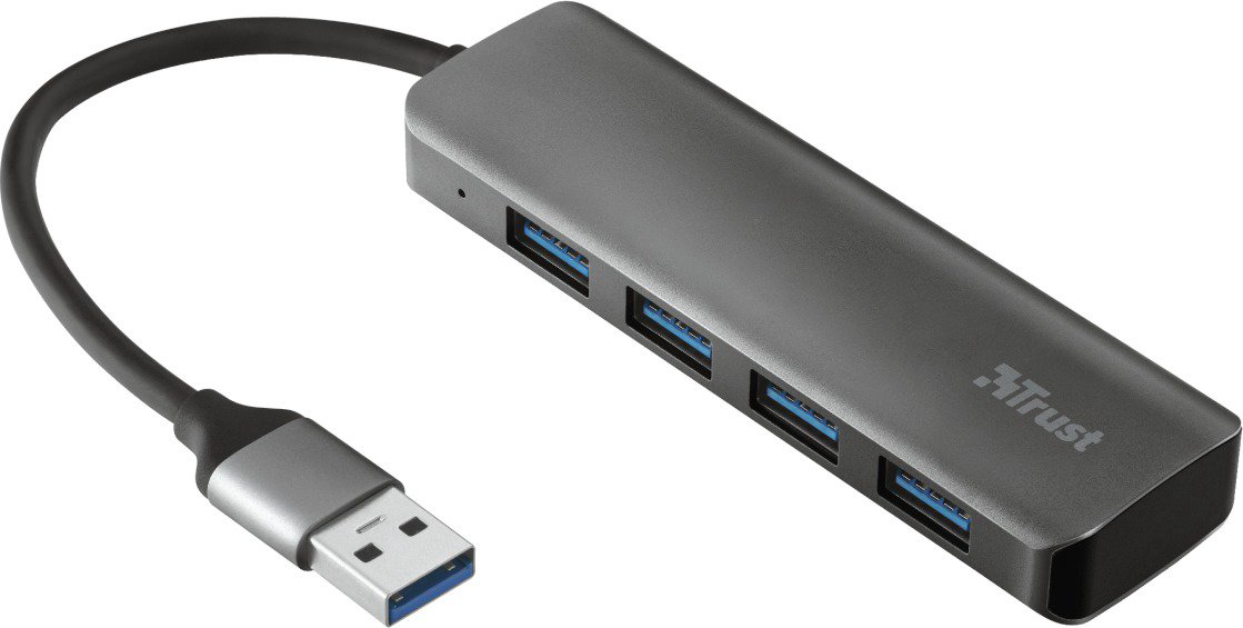 USB Hub Trust Halyx черный купить,NaN