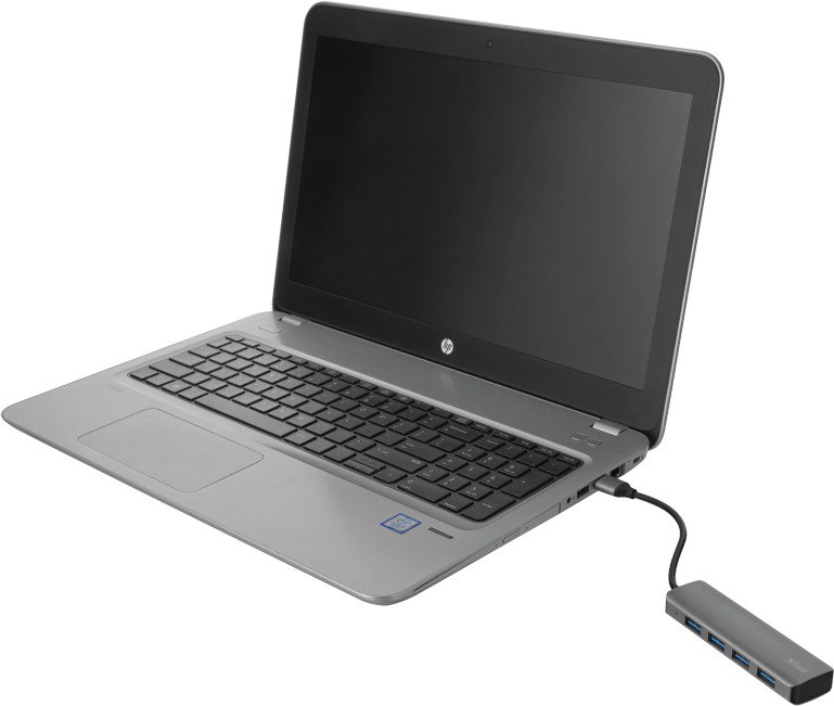 USB Hub Trust Halyx черный купить,NaN