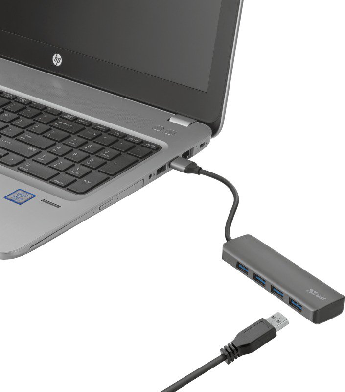 USB Hub Trust Halyx черный купить,NaN