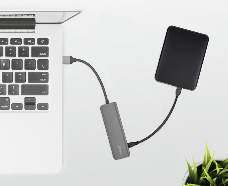 USB Hub Trust Halyx черный купить,NaN