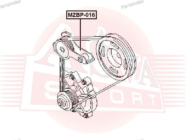 ASVA Натяжной Ролик, Клиновой Ремень MZBP016