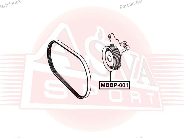 ASVA Натяжной Ролик, Клиновой Ремень MBBP001