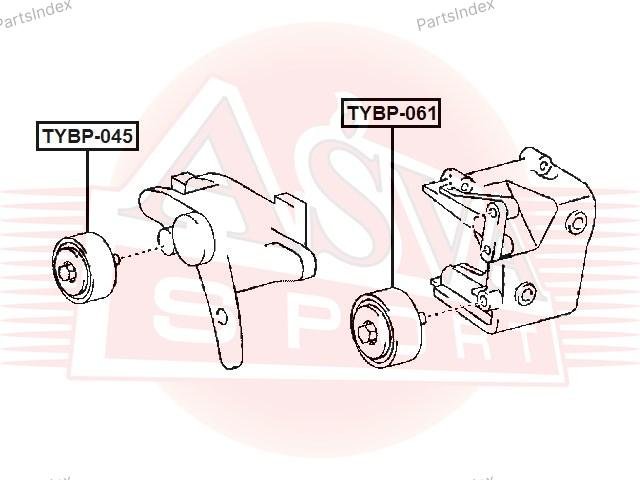 ASVA Натяжной Ролик, Клиновой Ремень TYBP045