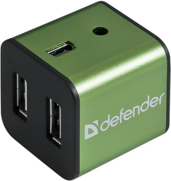 USB Hub Defender Quadro Iron 4-port черно-зеленый