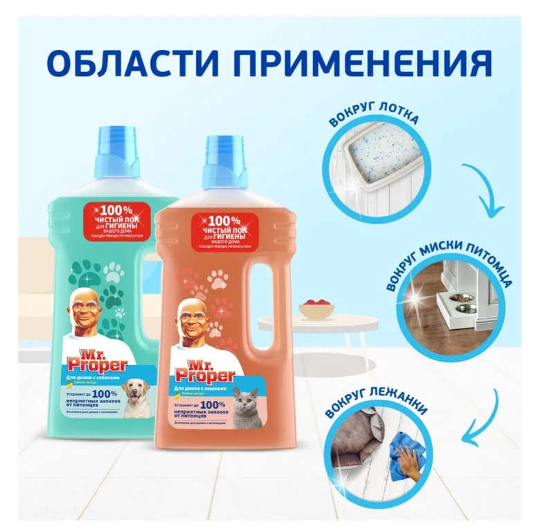 Чистящее средство Mr Proper для домов с кошками цитрус 500мл купить,NaN