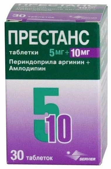 Престанс таблетки 5 мг &#43; 10 мг 30 шт
