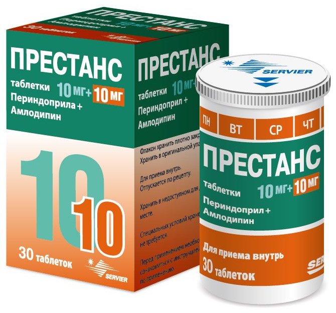 Престанс таблетки 10 мг &#43; 10 мг 30 шт