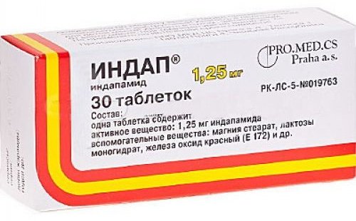 Индап таблетки 1.25 мг 30 шт