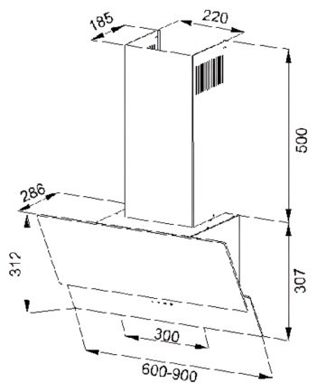 Вытяжка Kanzler D 514 W белый купить,0
