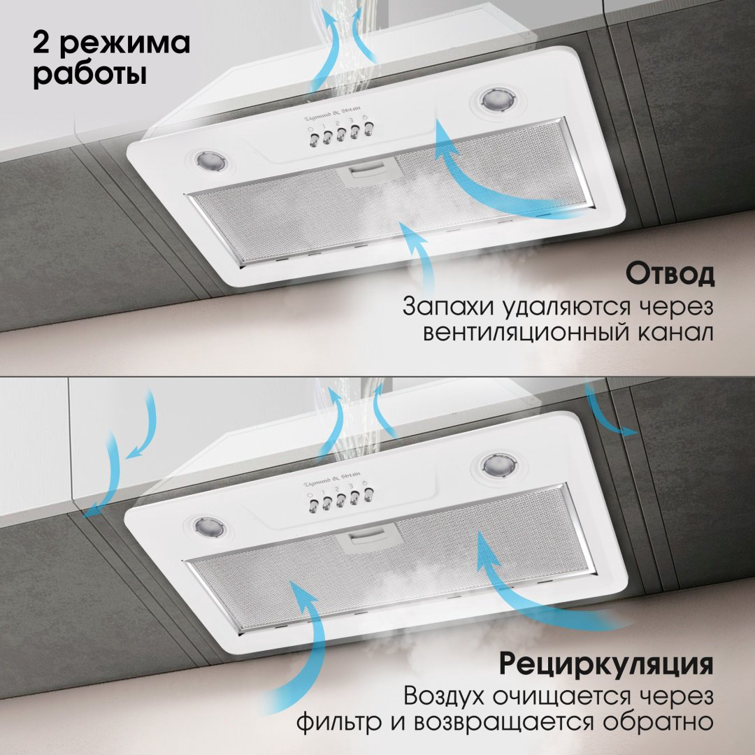 Вытяжка Zigmund &amp; Shtain K 356.51 W белый купить,NaN