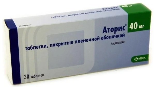 Аторис таблетки 40 мг 30 шт