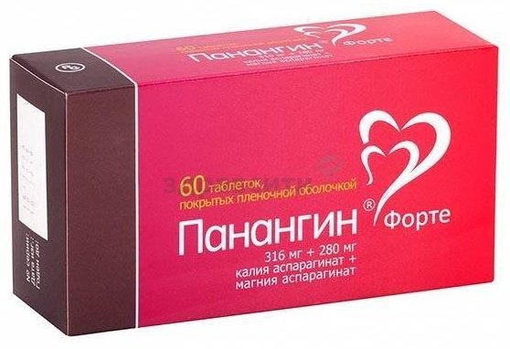 Панангин Форте таблетки 316 мг/280 мг 60 шт