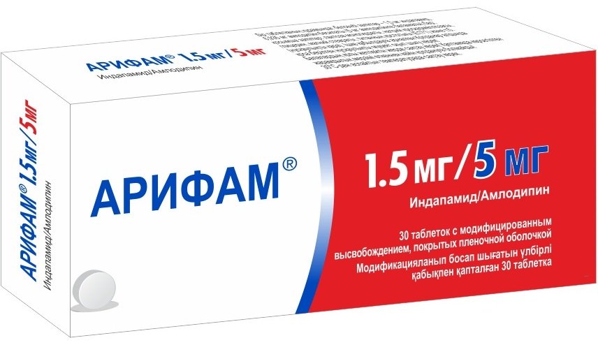 Арифам таблетки 5 мг &#43; 1.5 мг 30 шт