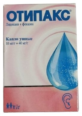 Отипакс капли 10 мг/г + 40 мг/г 16 г