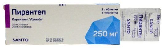 Пирантел таблетки 250 мг 3 шт