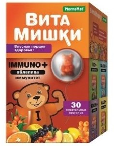 Trolli GMBH ВитаМишки Immuno&#43; облепиха пастилки 30 шт