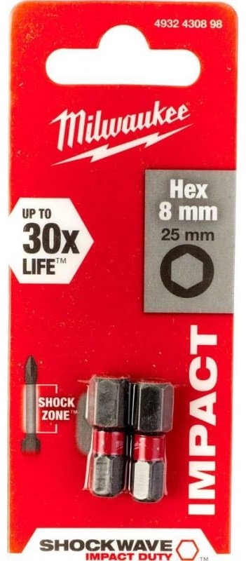 Milwaukee бита 4932430898 Насадка Milwaukee 2 шт купить,0