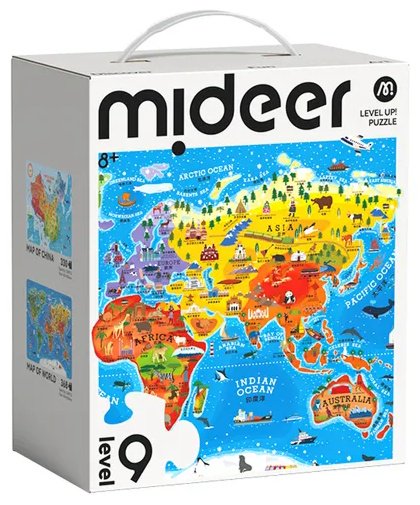 Mideer Пазл «Level Up!» – Карта мира и Китая MD1519
