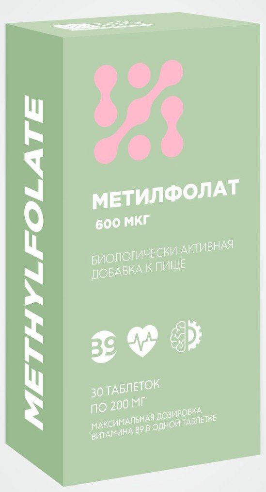 Биотерра ООО Метилфолат 600 мг №30 таб таблетки 30 шт купить,NaN