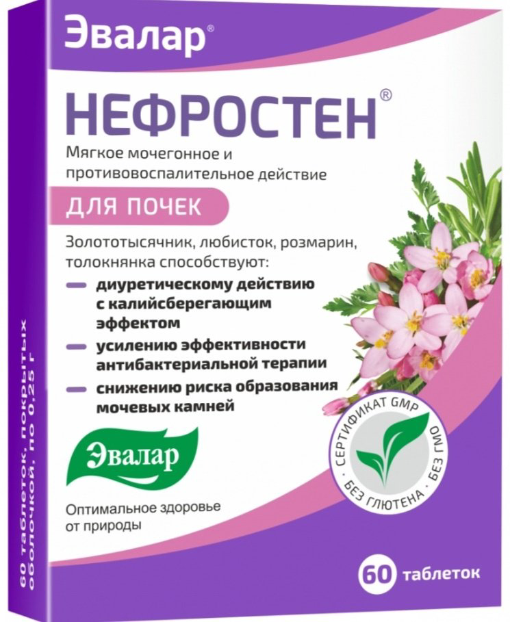 Эвалар ЗАО Нефростен таблетки 60 шт купить,NaN