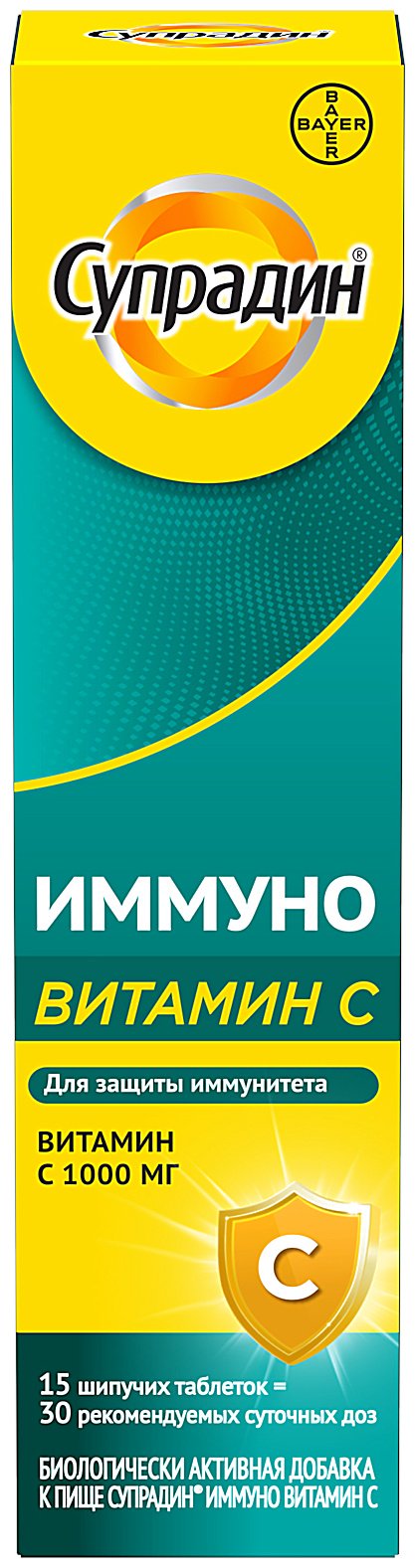 Bayer Супрадин Иммуно витамин C шип таб №15 таблетки 15 шт купить,0