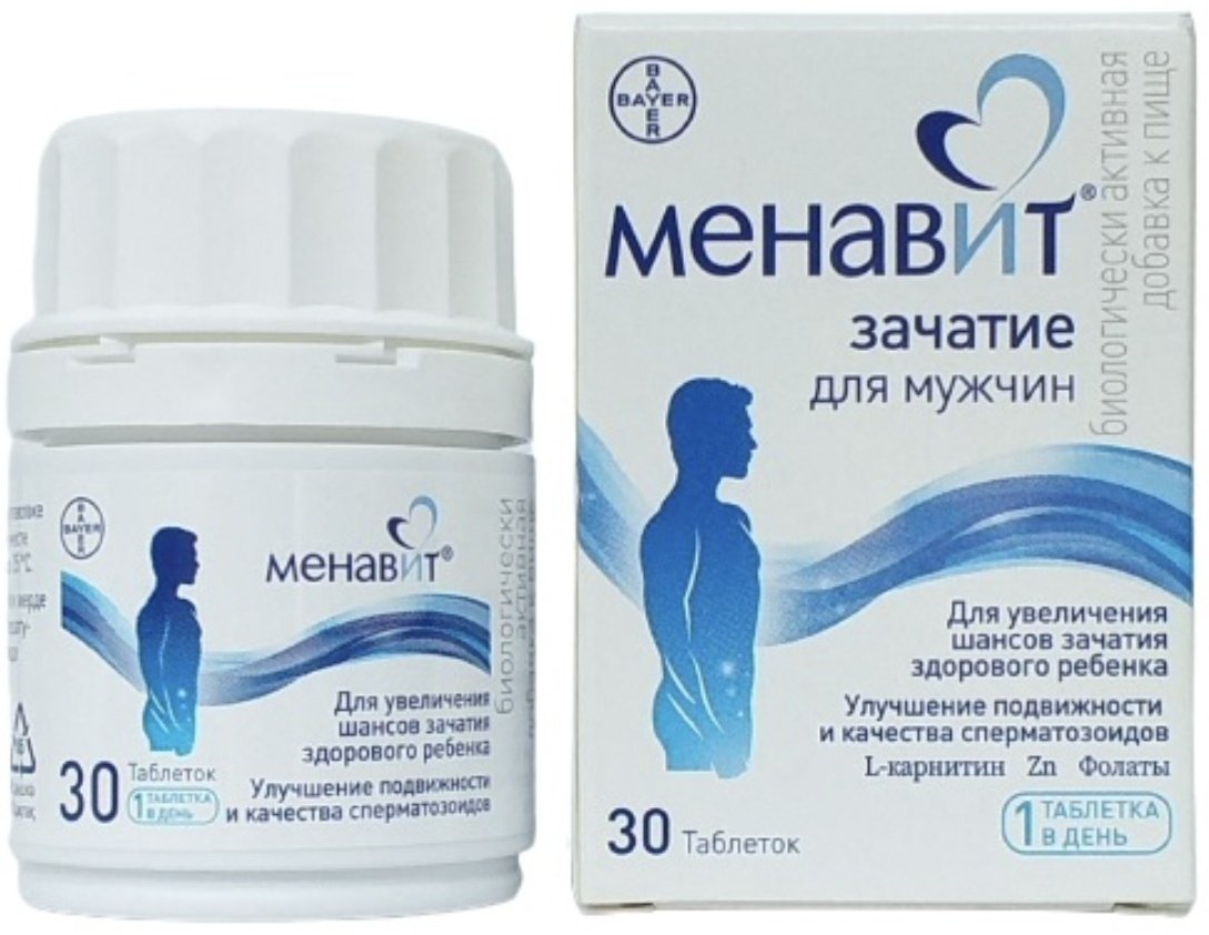 Bayer Менавит Зачатие для мужчин таблетки 30 шт
