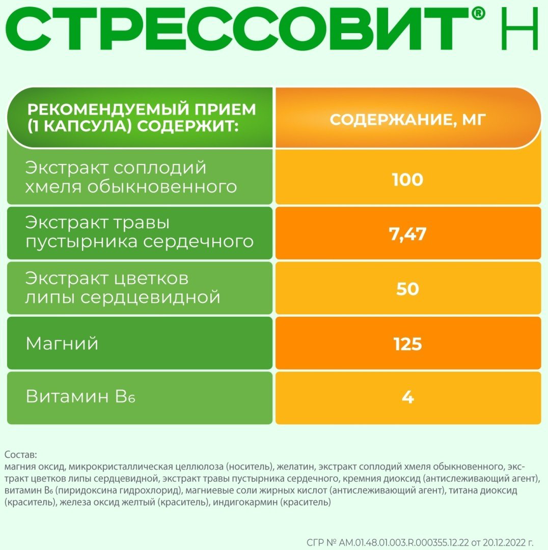 Unipharm Inc Грокам ГБЛ Стрессовит 654мг капсулы 30 шт купить,NaN