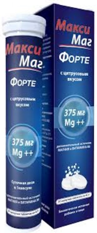Макси Маг Форте Цитрус таблетки 20 шт