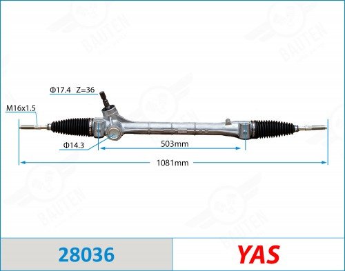 Рулевая рейка YAS электрическая 28036 левый руль купить,NaN