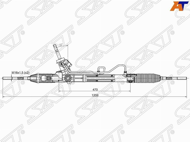 Рулевая рейка SAT электрическая ST13337675 левый руль купить,NaN