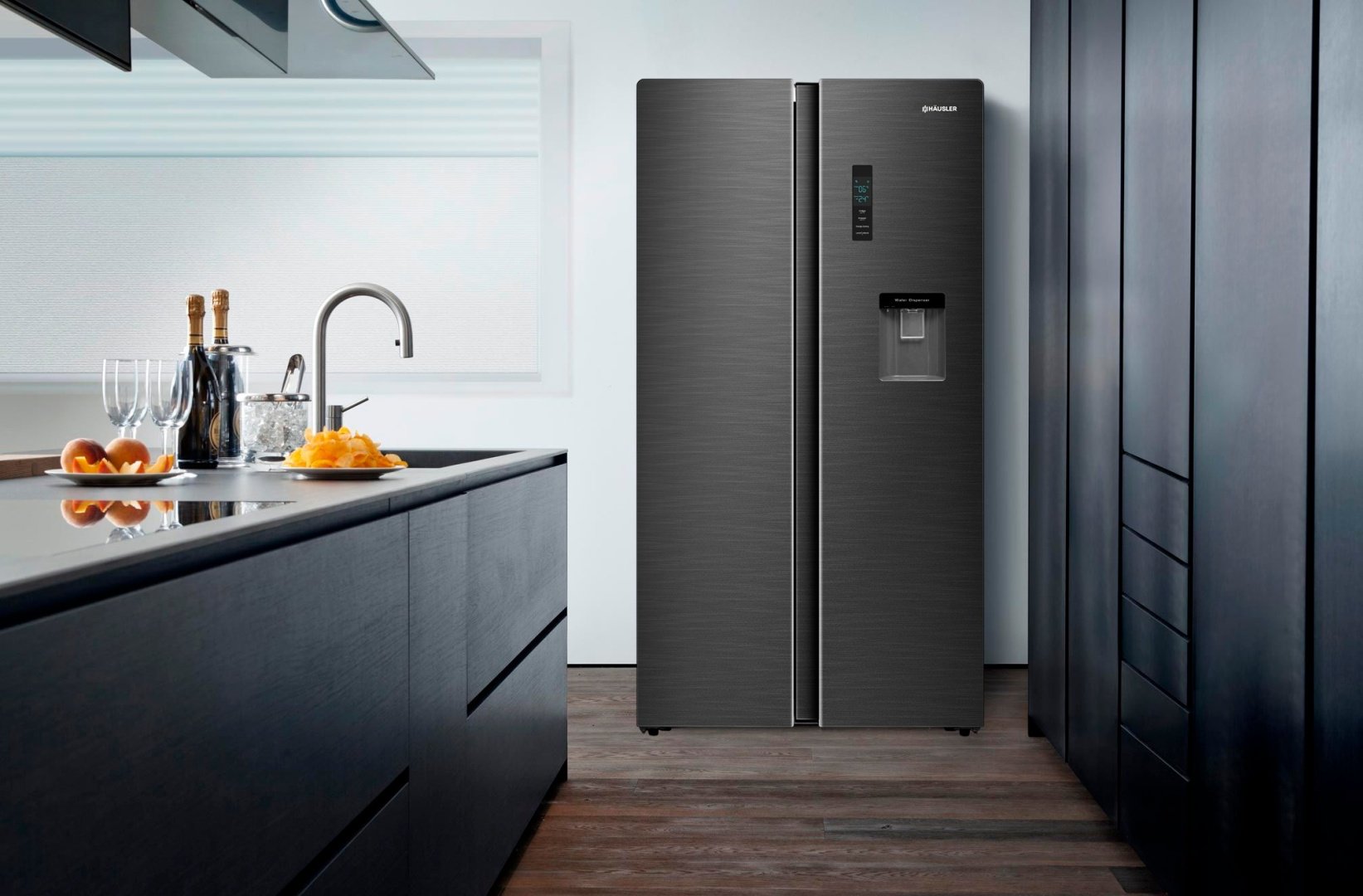 Холодильник HAUSLER R584-DINFWD18I темно‑серый - ForteMarket Холодильник HAUSLER R584-DINFWD18I темно‑серый купить,0