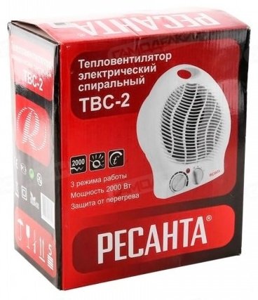 Тепловентилятор Ресанта ТВС-2 белый - ForteMarket Тепловентилятор Ресанта ТВС-2 белый купить,0