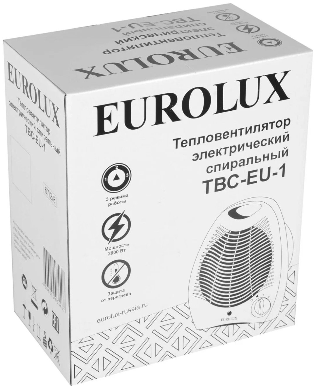 Тепловентилятор Eurolux ТВС-EU-1 белый купить,6990