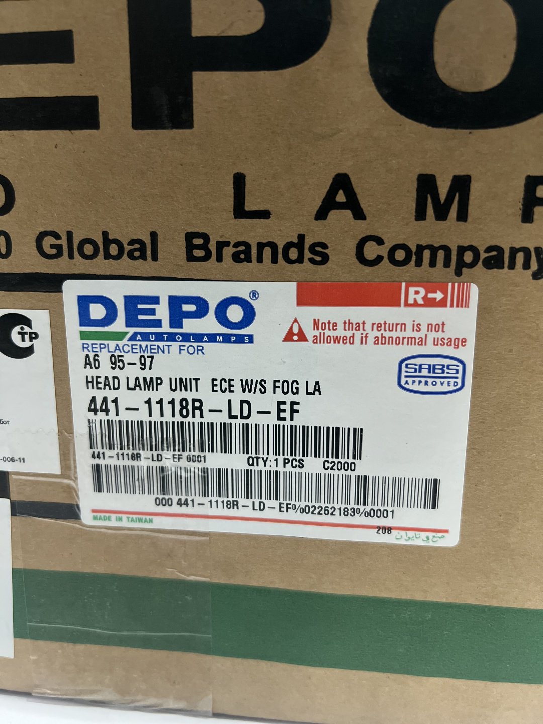DEPO блок фара 441-1118R-LD-EF купить,NaN