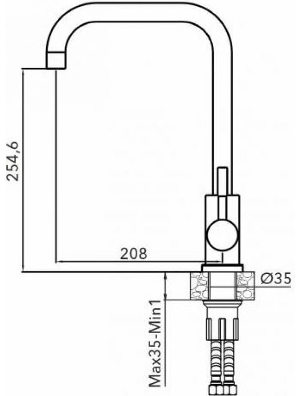 Смеситель для кухни (мойки) AV Engineering AVZAR4-B304GT-736, однозахватный купить,NaN
