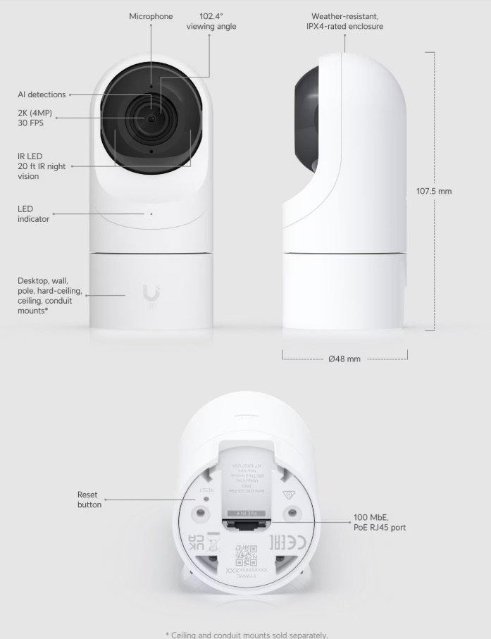 Ubiquiti камера видеонаблюдения UVC-G5-Flex, 4 расширение 2688x1520 - ForteMarket Ubiquiti камера видеонаблюдения UVC-G5-Flex, 4 расширение 2688x1520 купить,0