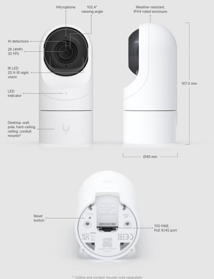 Ubiquiti камера видеонаблюдения UVC-G5-Flex, 4 расширение 2688x1520 купить,NaN