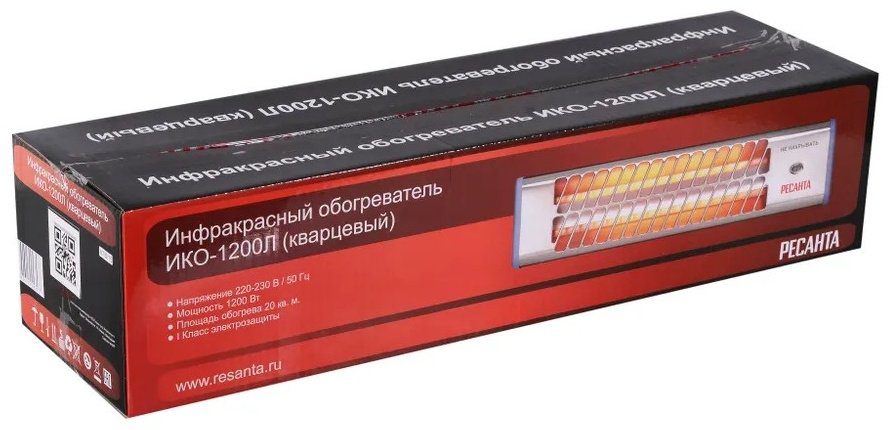 Инфракрасный обогреватель Ресанта ИКО-1200Л белый купить,NaN