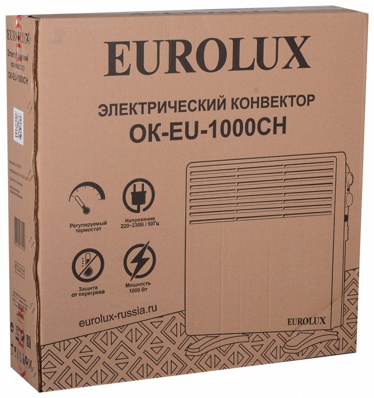 Конвектор Eurolux ОК-EU-1000CH Eurolux белый купить,NaN