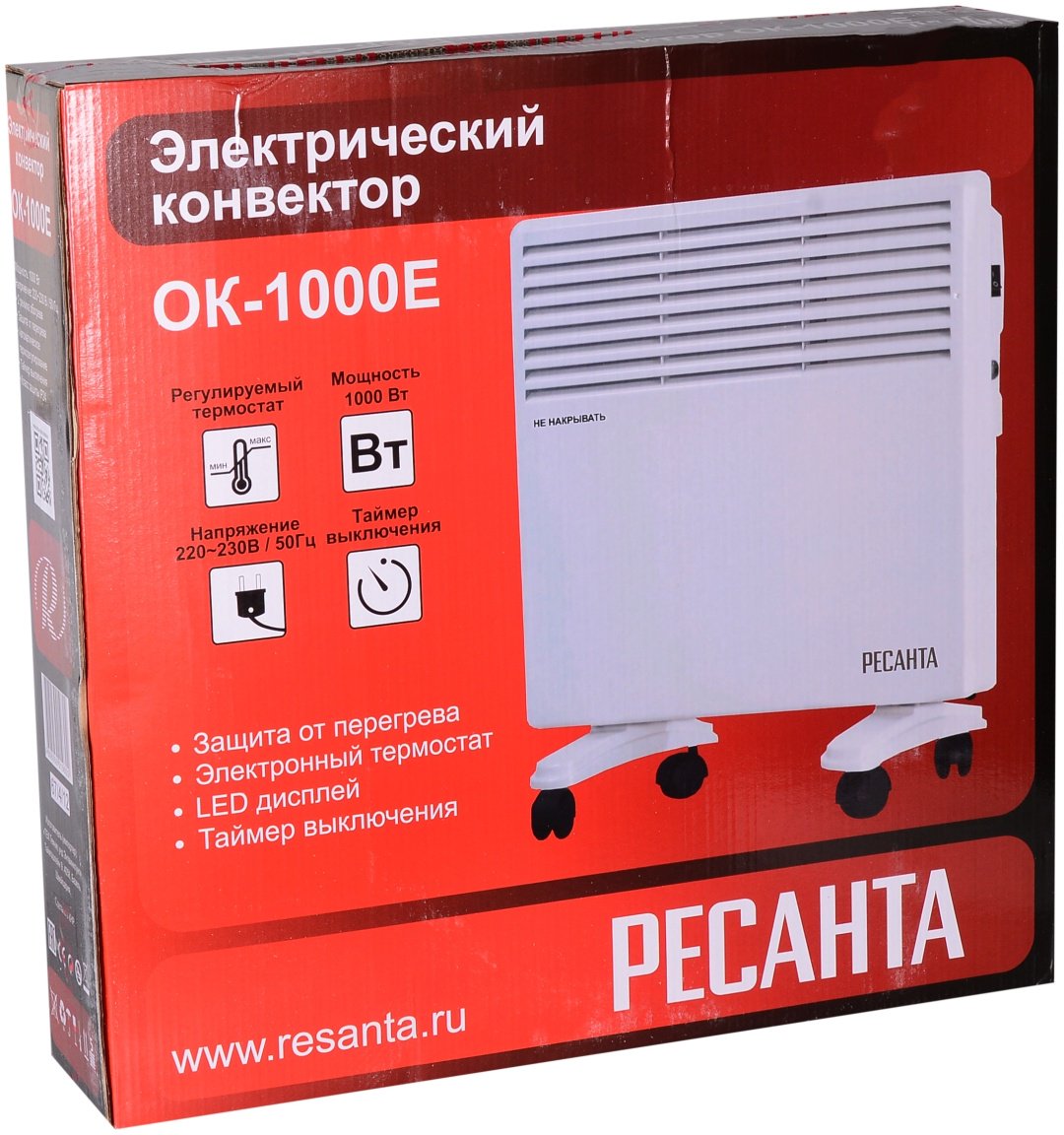 Конвектор Ресанта РЕСАНТА ОК-1000Е белый - ForteMarket Конвектор Ресанта РЕСАНТА ОК-1000Е белый купить,0