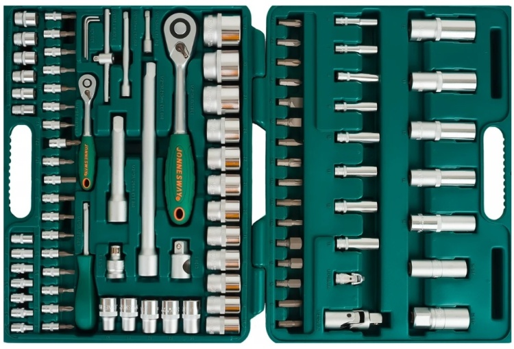 Набор инструмента JONNESWAY S04H52494S 94 пр. 1/2" 1/4" 6 гр. купить,0