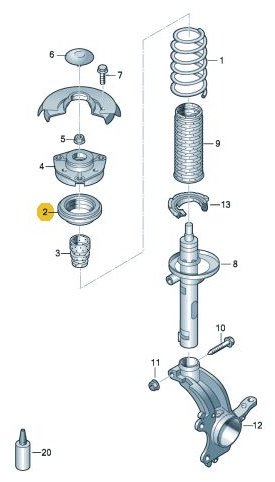 Borsehung подшипник опоры амортизатора B17827