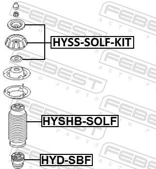 FEBEST Опора Амортизатора Подвески HYSSSOLFKIT