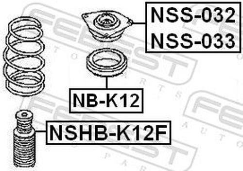 FEBEST опора амортизатора NSS-033