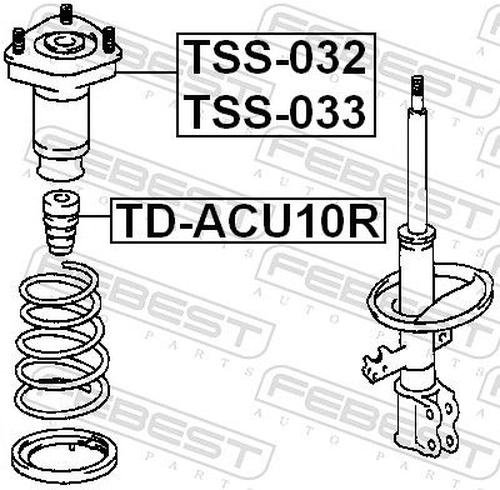 FEBEST опора амортизатора TSS-033