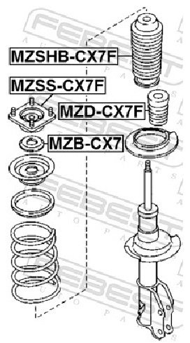 FEBEST опора амортизатора MZSS-CX7F